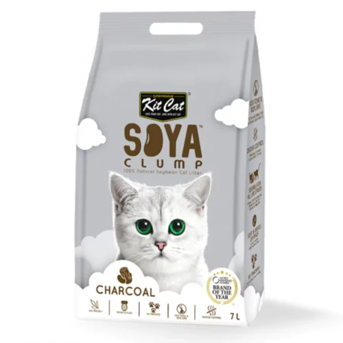 Arena para gatos Kit Cat SoyaClump - Charcoal