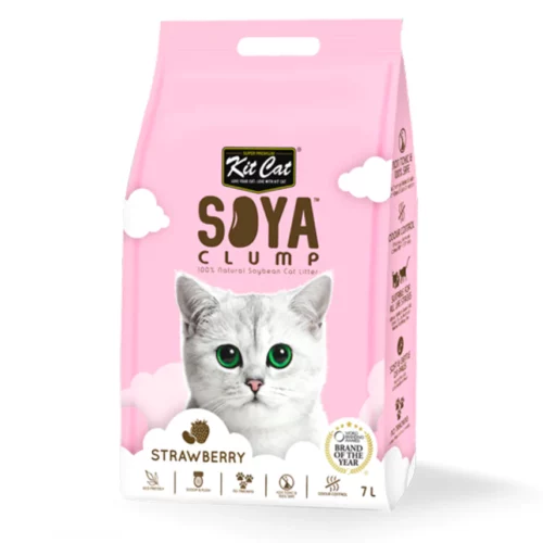 Arena para gatos Kit Cat SoyaClump - Strawberry