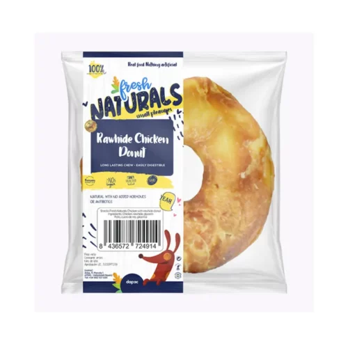 snack masticable para perro donut de pollo fresh