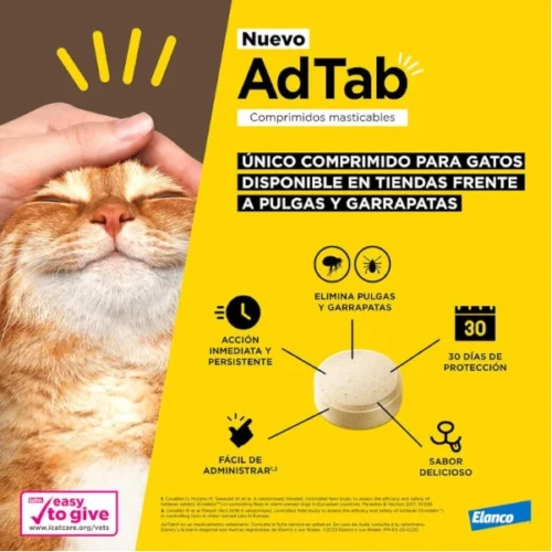 AdTab Comprimido Antiparasitario para gatos